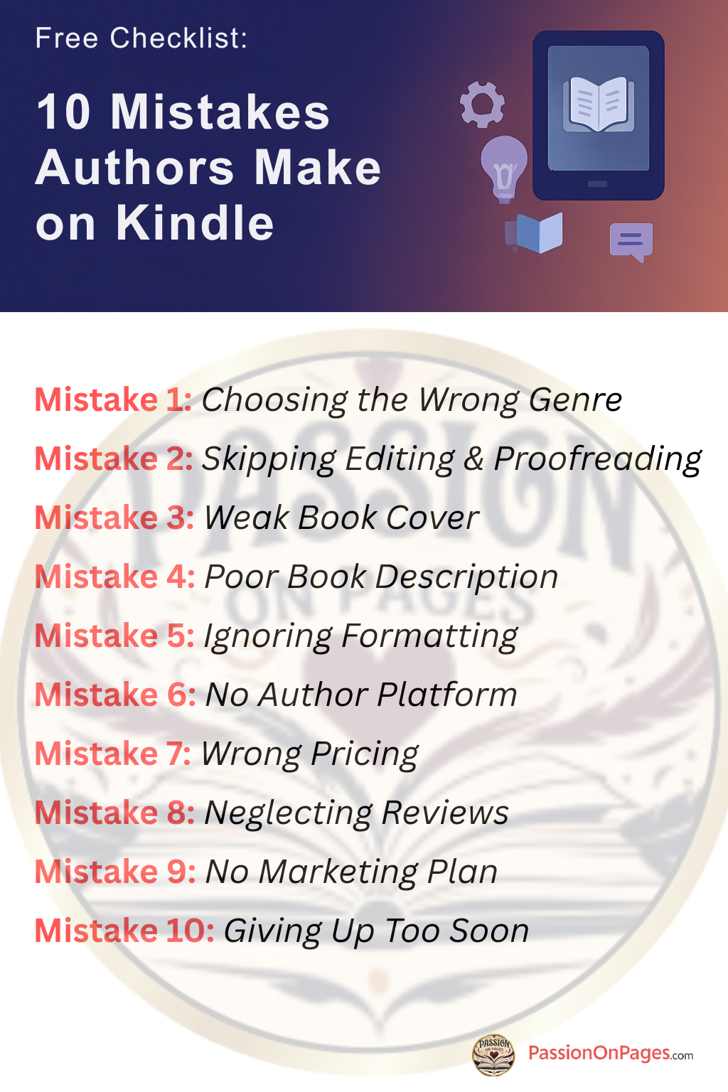 Author writing Kindle book